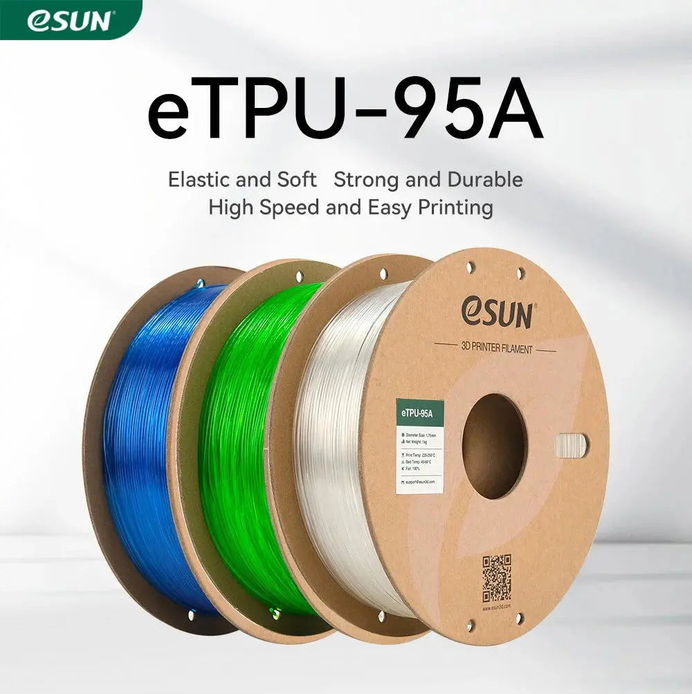 eSUN Flexible TPU Filament 1.75mm,TPU 95A 3D Printer Filament 1KG 2.2 LBS Spool 3D Printing Material TPU 95A  For 3D Printers - i3dyou