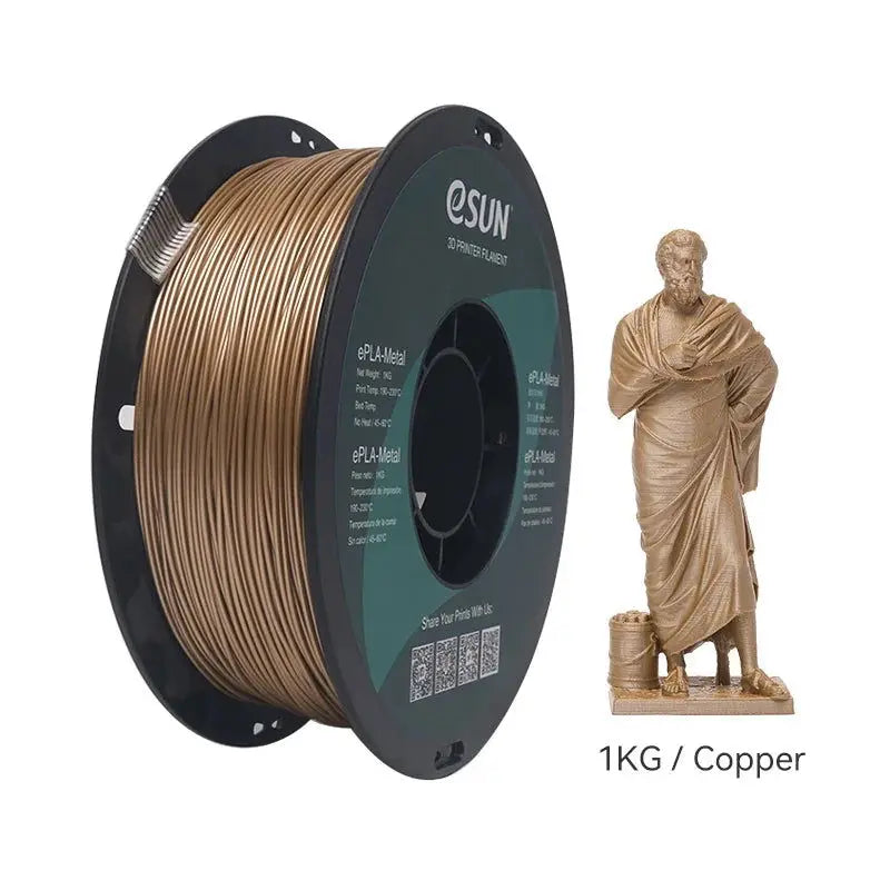 eSUN Metal PLA 3D Printer Filament 1.75MM Metallic Finish PLA 1KG (2.2 LBS) Spool 3D Printing Material For 3D Printers Metal PLA - i3dyou