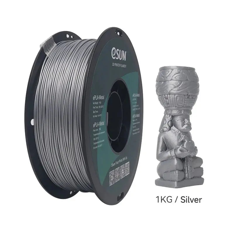 eSUN Metal PLA 3D Printer Filament 1.75MM Metallic Finish PLA 1KG (2.2 LBS) Spool 3D Printing Material For 3D Printers Metal PLA - i3dyou