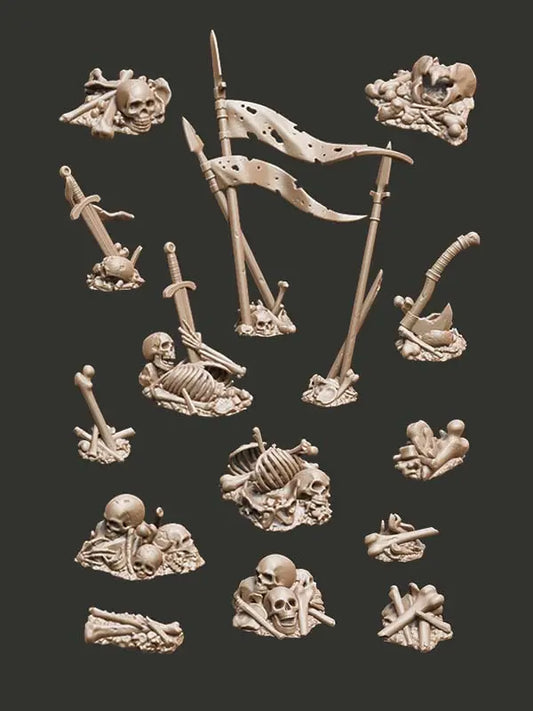 Miniature Human Bones diorama 3d printable model file i3dyou