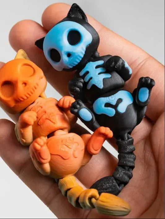 Skeleton cat keychain 3d printable file i3dyou