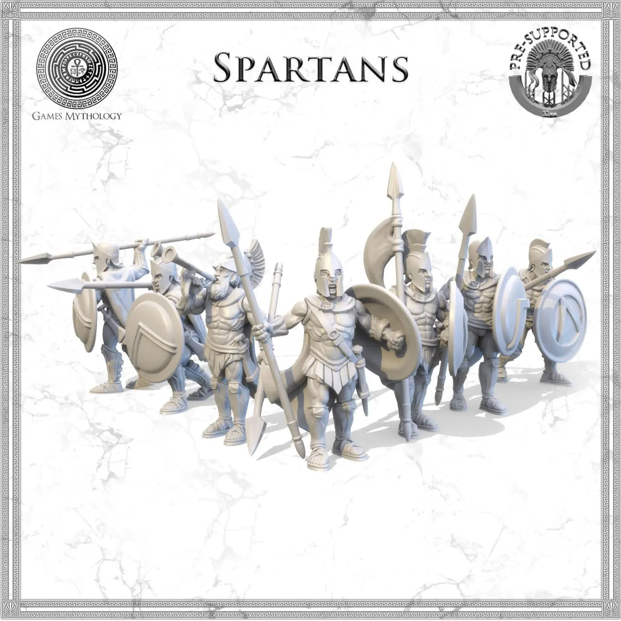 Spartan Army Spartan Hoplites miniatures 3d print model i3dyou