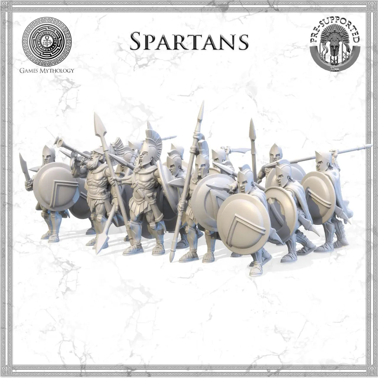 Spartan Army Spartan Hoplites miniatures 3d print model i3dyou